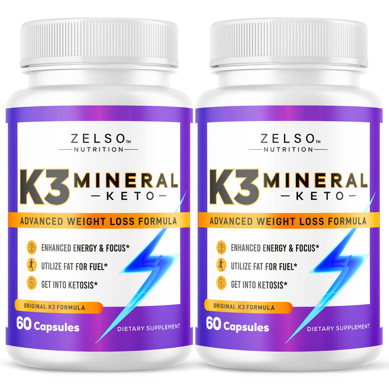 ZELSO K3 Mineral Pills (2 Pack) for Keto Support – Vegan, USA Made
