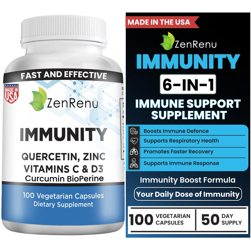 Zenrenu Immunity Quercetin 700 mg | Zinc, Vitamin C & D Immune Support