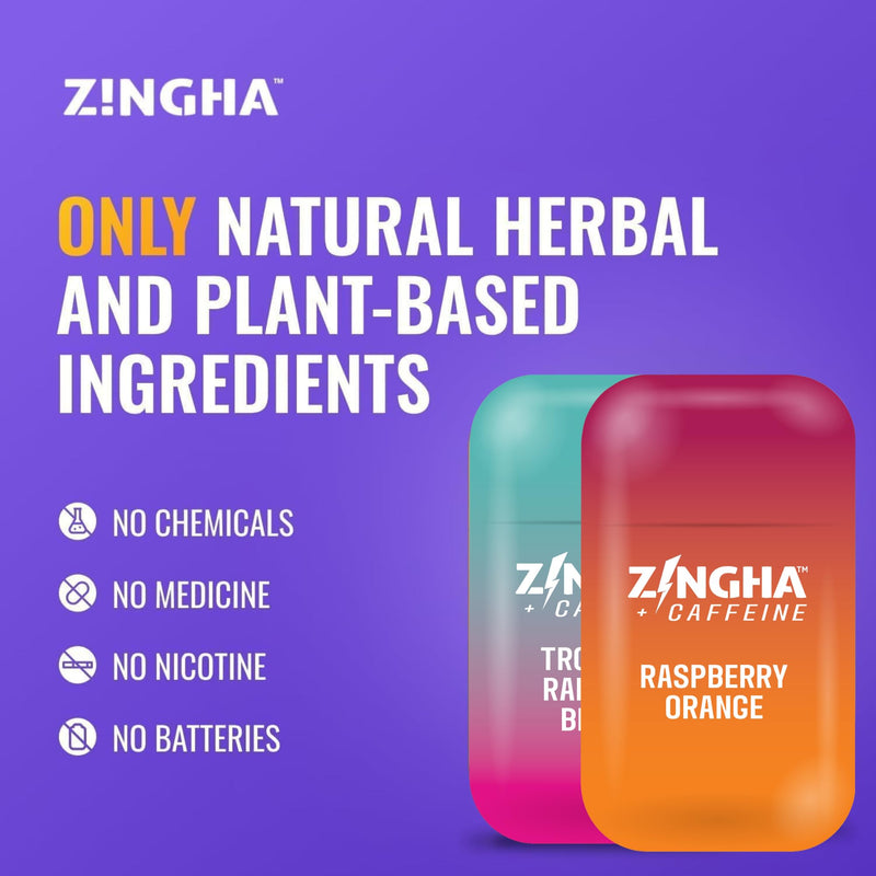 Z!NGHA Caffeinated Aromatherapy Nasal Inhaler Stick – Natural Energy Boost with Essential Oils + Caffeine (Vanilla Custard)