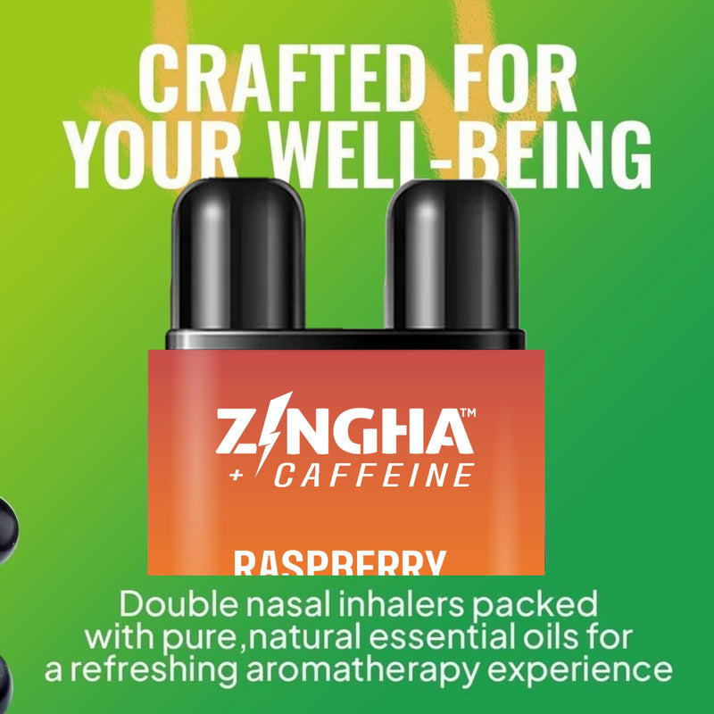 Z!NGHA Caffeinated Aromatherapy Nasal Inhaler – Raspberry Orange