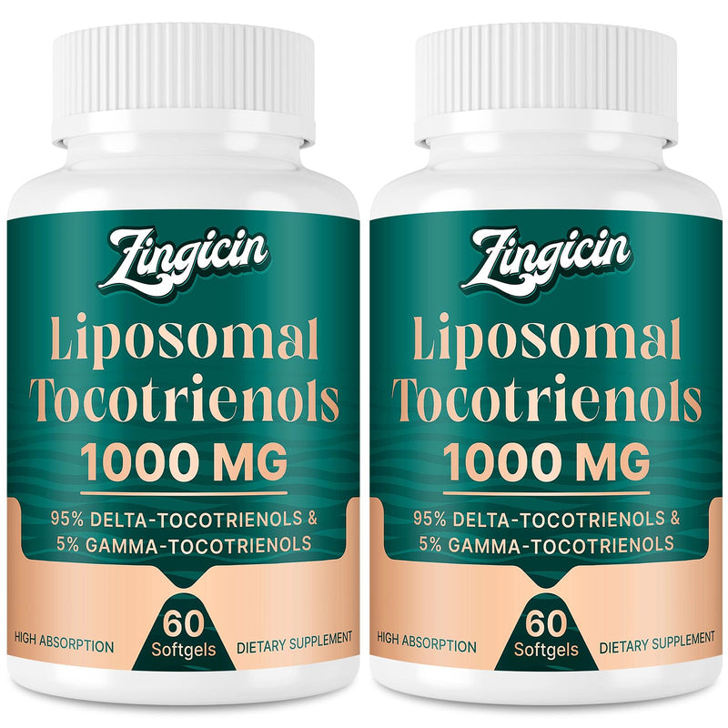 Zingicin Vitamin E Tocotrienols – Liposomal Delta & Gamma Tocotrienols 1000mg | 120 Softgels