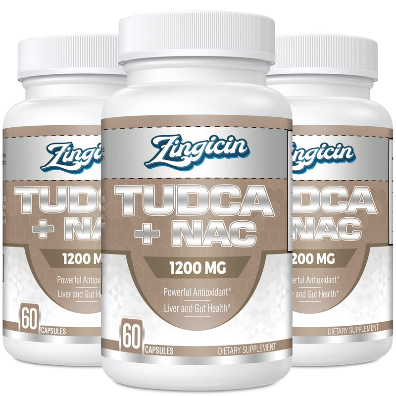 Zingicin TUDCA with NAC 1200mg - 180 Capsules | Liver Support & Antioxidant Formula