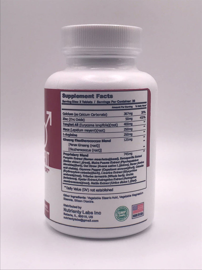 Zonata Endure Naturals Strength Support - Endura Naturals Male Enhancement Supplement | 60 Count