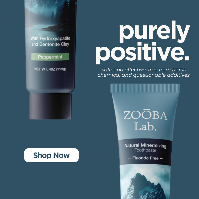 Zooba Fluoride Free Toothpaste with Hydroxyapatite – Remineralizing, Whitening, Bentonite Clay | Vegan