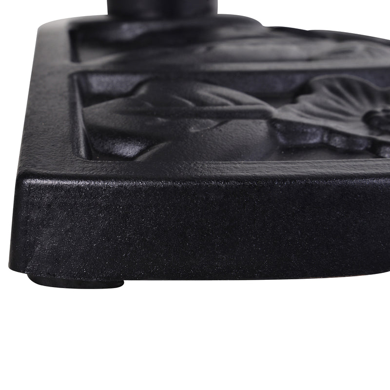 Outsunny 9kg Half Round Parasol Umbrella Base Resin Outdoor Garden Furniture