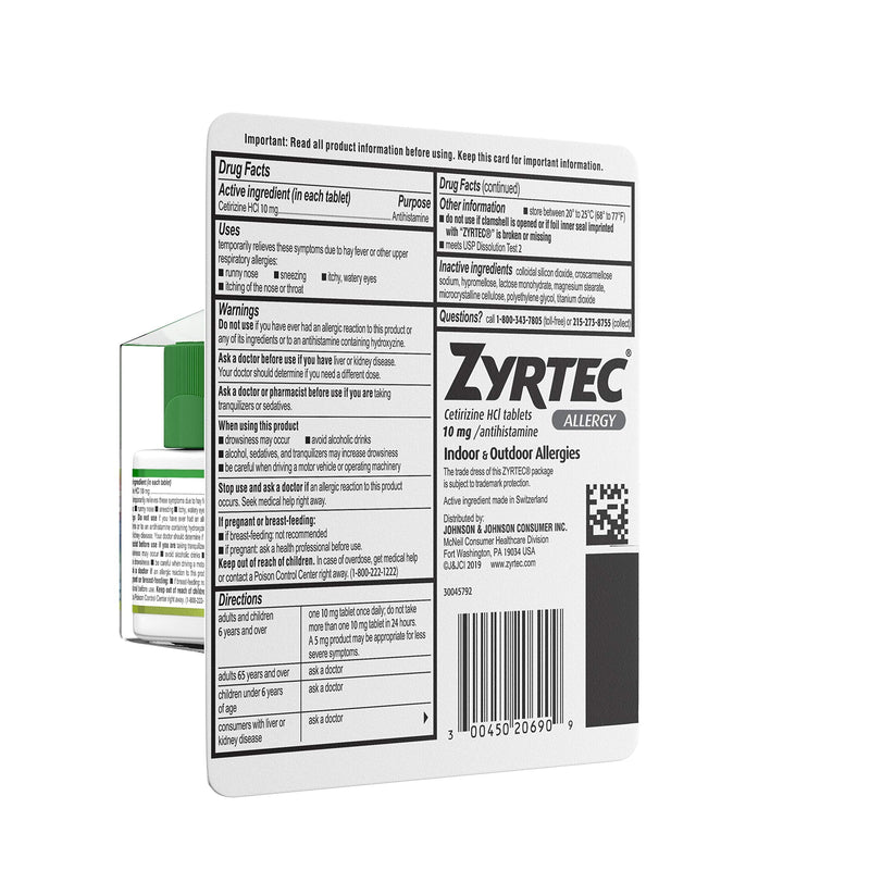 Zyrtec 24 Hour Allergy Relief Tablets - 10mg, 90 Count
